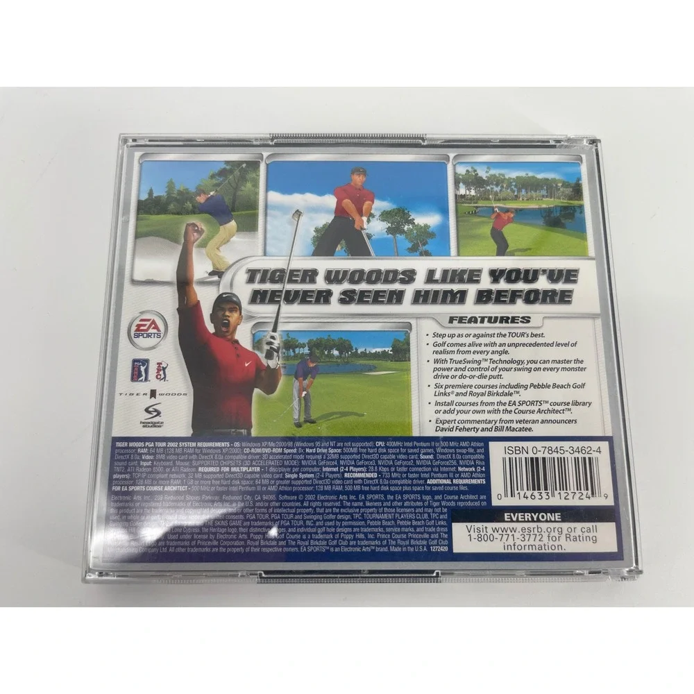 EA Sports Tiger Woods PGA Tour 2002 PC CD-ROM Golf Sports Game